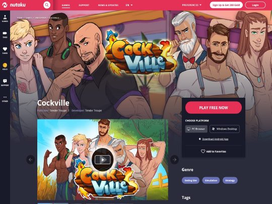 Cockville Nutaku the Sim-like Dating Game όπου δημιουργείς σχέσεις με σέξι πελάτες