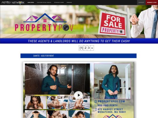 Обзор PropertyPOV, сайта, который является одним из многих популярных премиальных гей-порно в видео от первого лица.