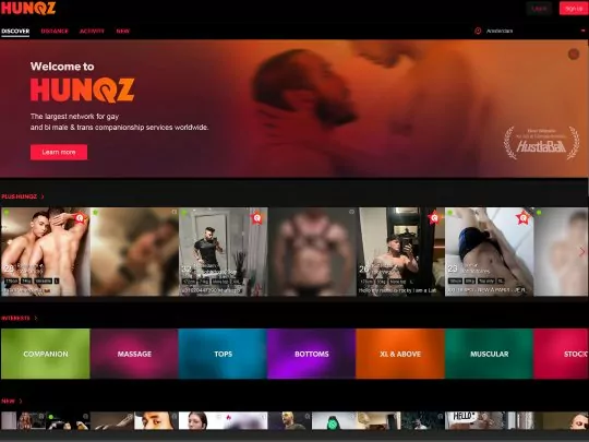 Hunqz-Bewertung, eine Website, die eine von vielen beliebten Escort-Websites für schwule Männer ist