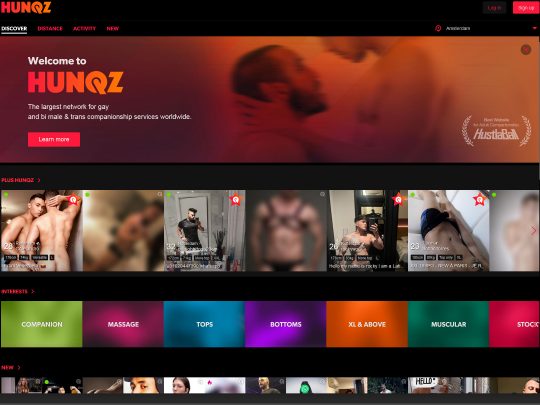 Hunqz-recensie, een site die een van de vele populaire escortsites voor homoseksuele mannen is