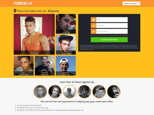 ForceGay Gay Hookup Site, een datingsite om een ​​homoseksuele man te vangen