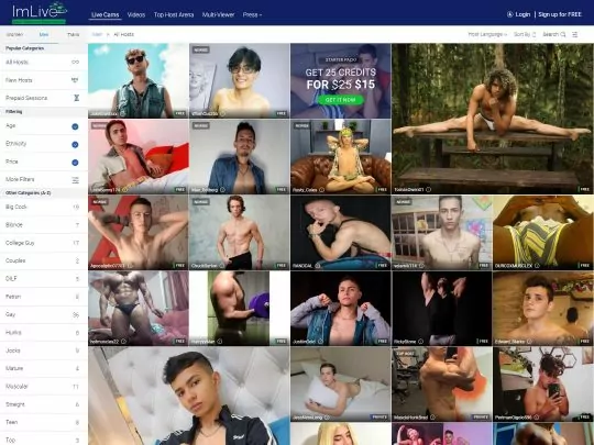 ImLive Gay Find Cute Young Men Who Are Looking For Fun