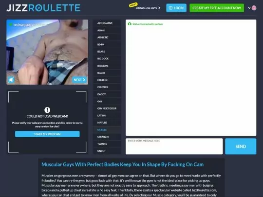 JizzRoulette Povežite se s seksi modelom s kamero v živo in Jizz