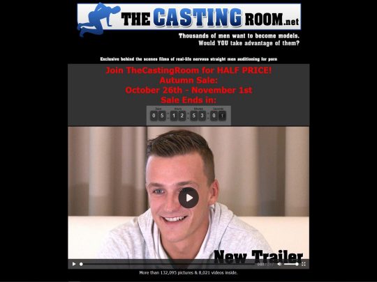 TheCastingRoom review, a site that is one of many popular Premium Straight Gay Porn