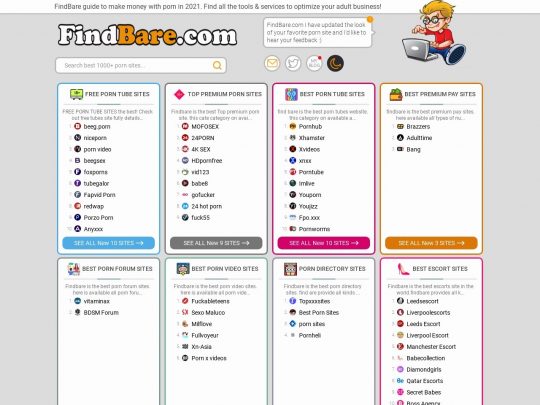 FindBare review, sivusto, joka on yksi monista suosituista pornohakemistoista