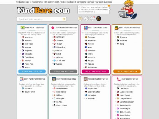 FindBare anmeldelse, et nettsted som er en av mange populære pornokataloger