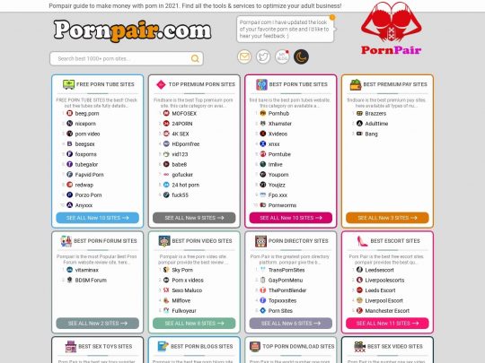 多くの人気のあるポルノ ディレクトリの 1 つであるサイト、PornPair レビュー