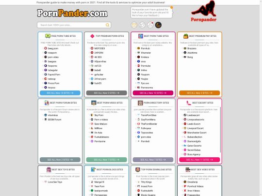 Revue PornPander, un site qui est l'un des nombreux annuaires pornographiques populaires