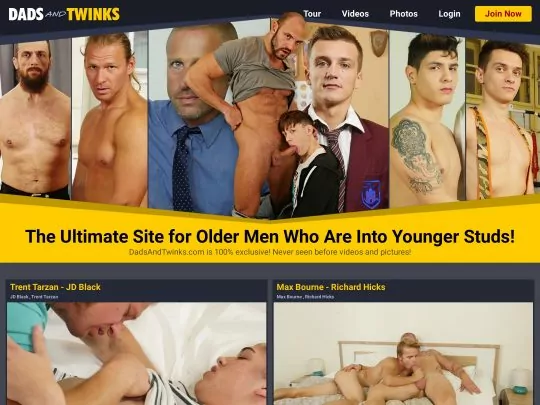 DadsAndTwinks ismertető, egy olyan webhely, amely egyike a sok népszerű európai melegpornó-oldalnak