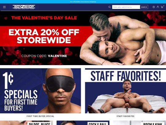 BoyzShop review, situs sing salah siji saka akeh populer Gay Sex Toy Shops