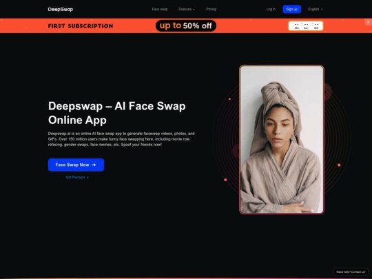 Deepswap-Rezension, eine Seite, die eine von vielen beliebten schwulen KI-Pornoseiten ist