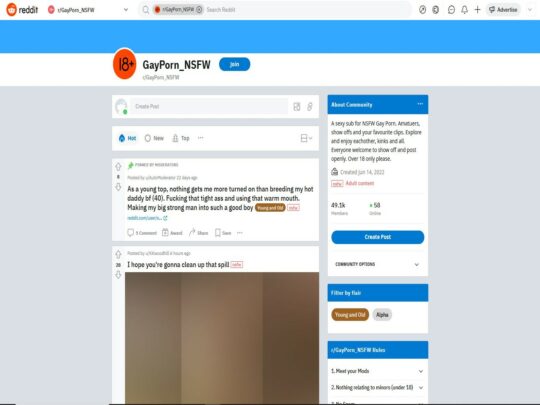 GayPorn NSFW-recensie, een site die een van de vele populaire Gay Reddit-pornothreads is