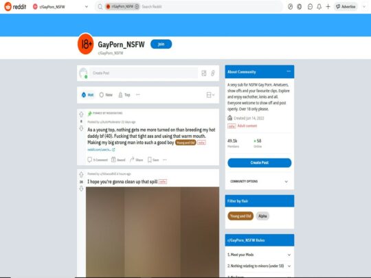 GayPorn NSFW review, a site that is one of many popular Gay Reddit Porn Threads