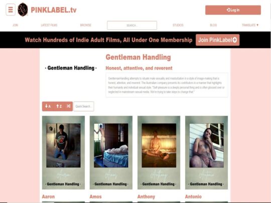 Gentleman Handling Review, eine Seite, die eine von vielen beliebten Schwulen-Handjob-Pornoseiten ist