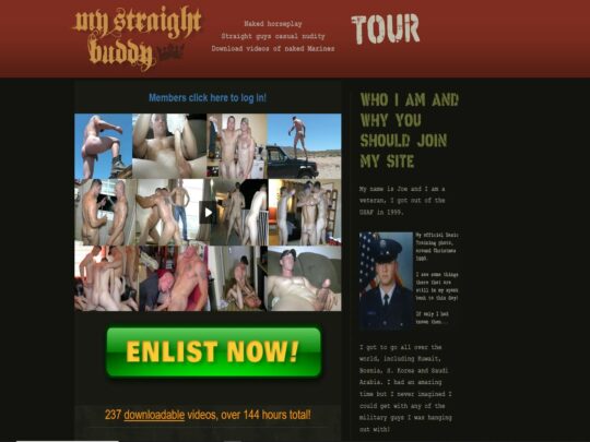 MyStraightBuddy review, a site that is one of many popular Gay Military Porn Sites