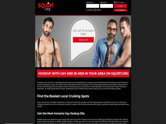 Squirt review, a site that is one of many popular Top Gay Dating Sites