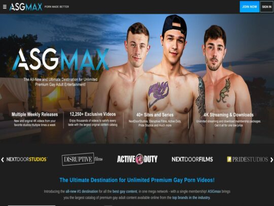 ASGMAX review, a site that is one of many popular Top Premium Gay Porn Sites