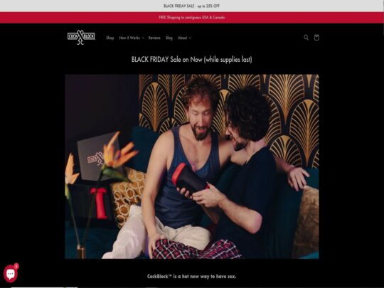 Cockblock Toys review, a site that is one of many popular Gay Sex Toy Shops