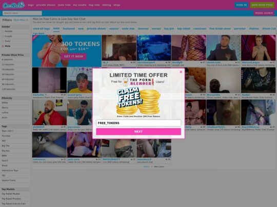 Camsoda Men review, spletno mesto, ki je eno izmed mnogih priljubljenih spletnih mest s kamerami za geje v živo
