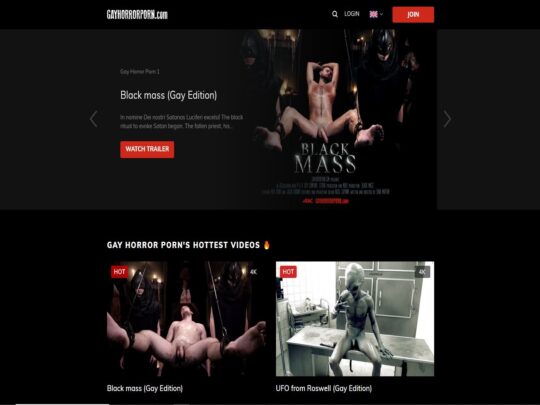 Gay Horror Porn-recensie, een site die een van de vele populaire Premium Gay Fetish Porn is