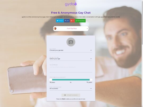 Gydoo review, een site die een van de vele populaire Gay Sex Chat-sites is