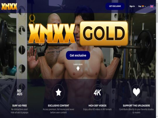 XNXX Gold Gay, the premium version of the XNXX porn tube. Sign up and get to enjoy no ads, 4K content, and 650 videos added every single day.