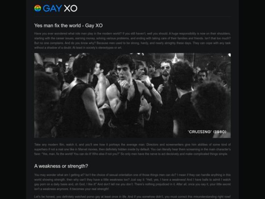 Revue Gay XO, un site qui est l'un des nombreux blogs porno gay populaires
