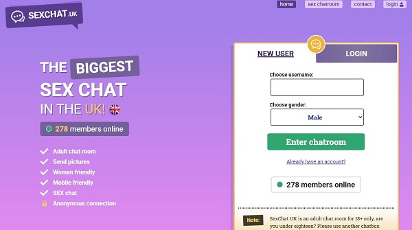 Sexchat UK one of the leading adult chat services in the UK where you can explore various topics with over individuals over 18.
