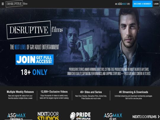 Disruptive Films review, a site that is one of many popular Top Premium Gay Porn Sites