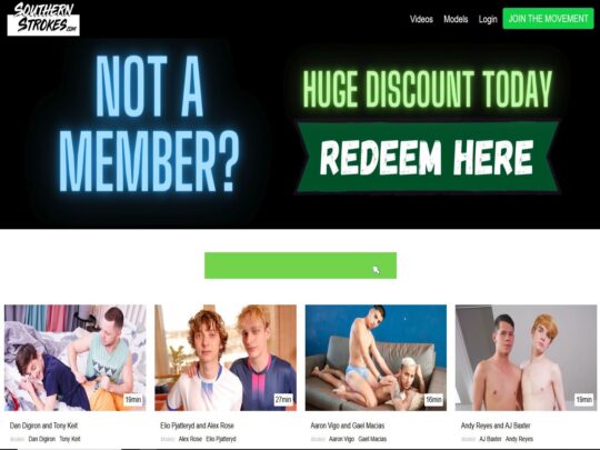 Southern Strokes review, a site that is one of many popular Premium Gay Twink Porn Sites