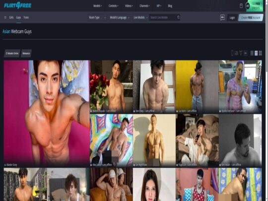 סקירת Flirt4Free Gay Asian, אתר שהוא אחד ממצלמות הסקס האסיאתיות הגאות והשידור החי הפופולריות הרבות.