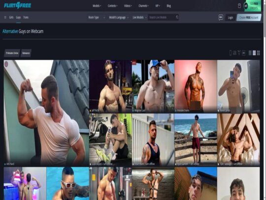 Flirt4Free Gay Solo review, a site that is one of many popular Live Solo Male Sex Cams