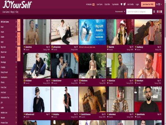 JOYourSelf Gay Solo review, a site that is one of many popular Live Solo Male Sex Cams