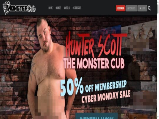 Recenze MonsterCubu, webu, který je jedním z mnoha populárních prémiových gay porno webů s medvědy