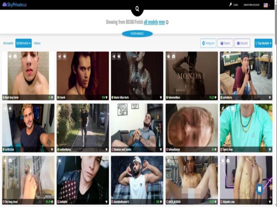 SkyPrivate Gay Fetish review, a site that is one of many popular Live Gay Fetish Sex Cams