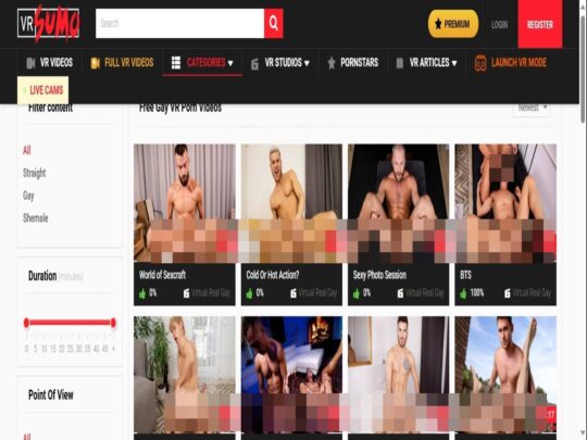 รีวิว VRSumo Gay เว็บไซต์หนึ่งในบรรดาเว็บไซต์หนังโป๊ VR เกย์ที่ได้รับความนิยมมากมาย