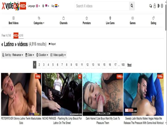 תמונה לטינית של גייז אדומה של XVideos