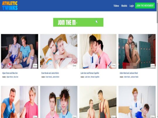 Athletic Twinks のレビュー、人気のあるプレミアムゲイツインクポルノサイトの 1 つ